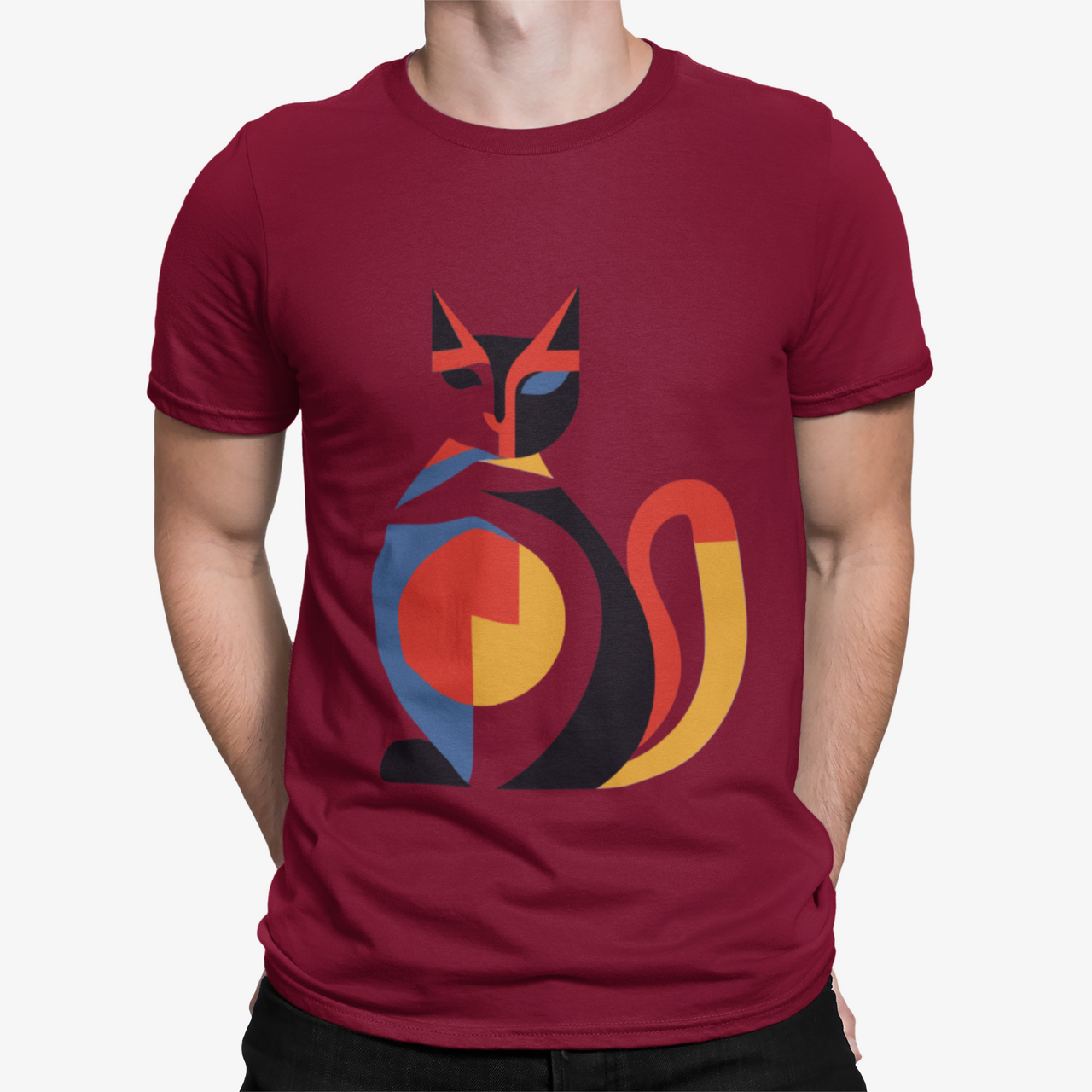 Camiseta Gato Poligono
