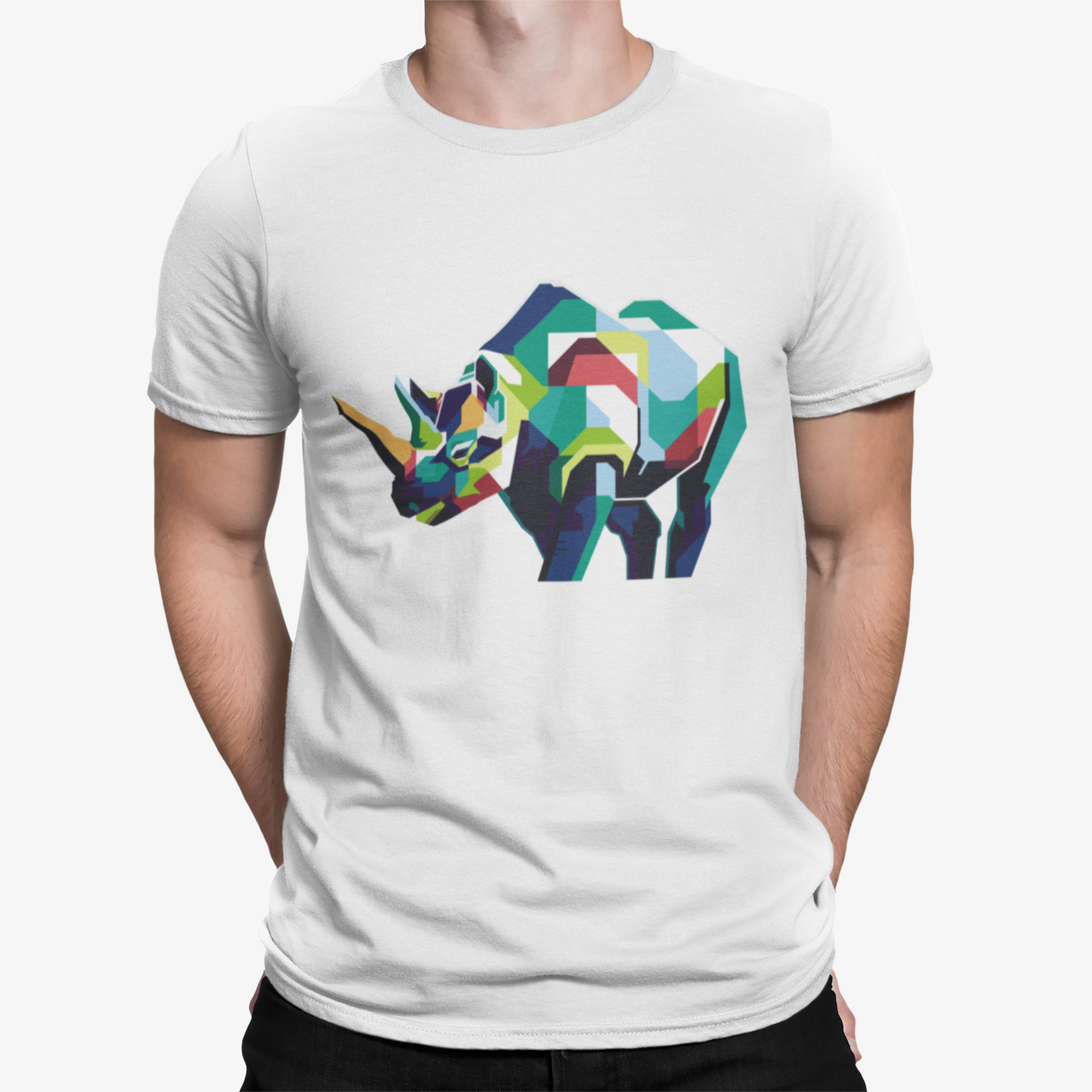 Camiseta Rinoceronte Poligono