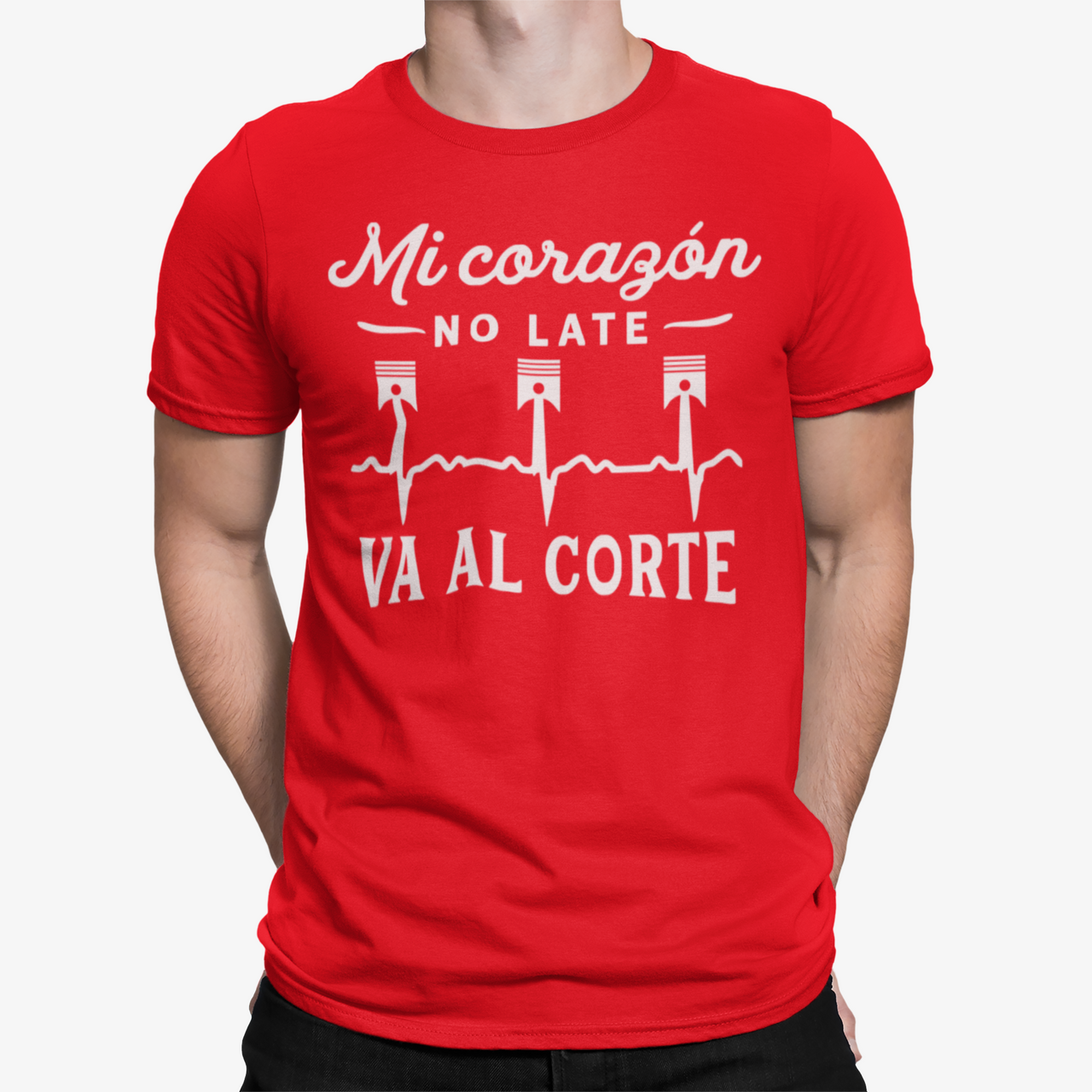 CAMISETA MI CORAZON NO LATE VA AL CORTE