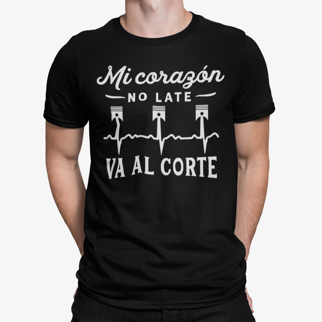 CAMISETA MI CORAZON NO LATE VA AL CORTE