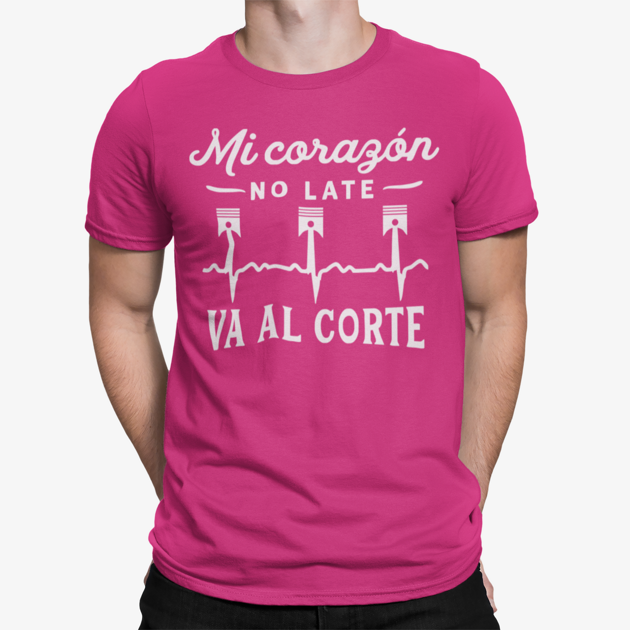 CAMISETA MI CORAZON NO LATE VA AL CORTE