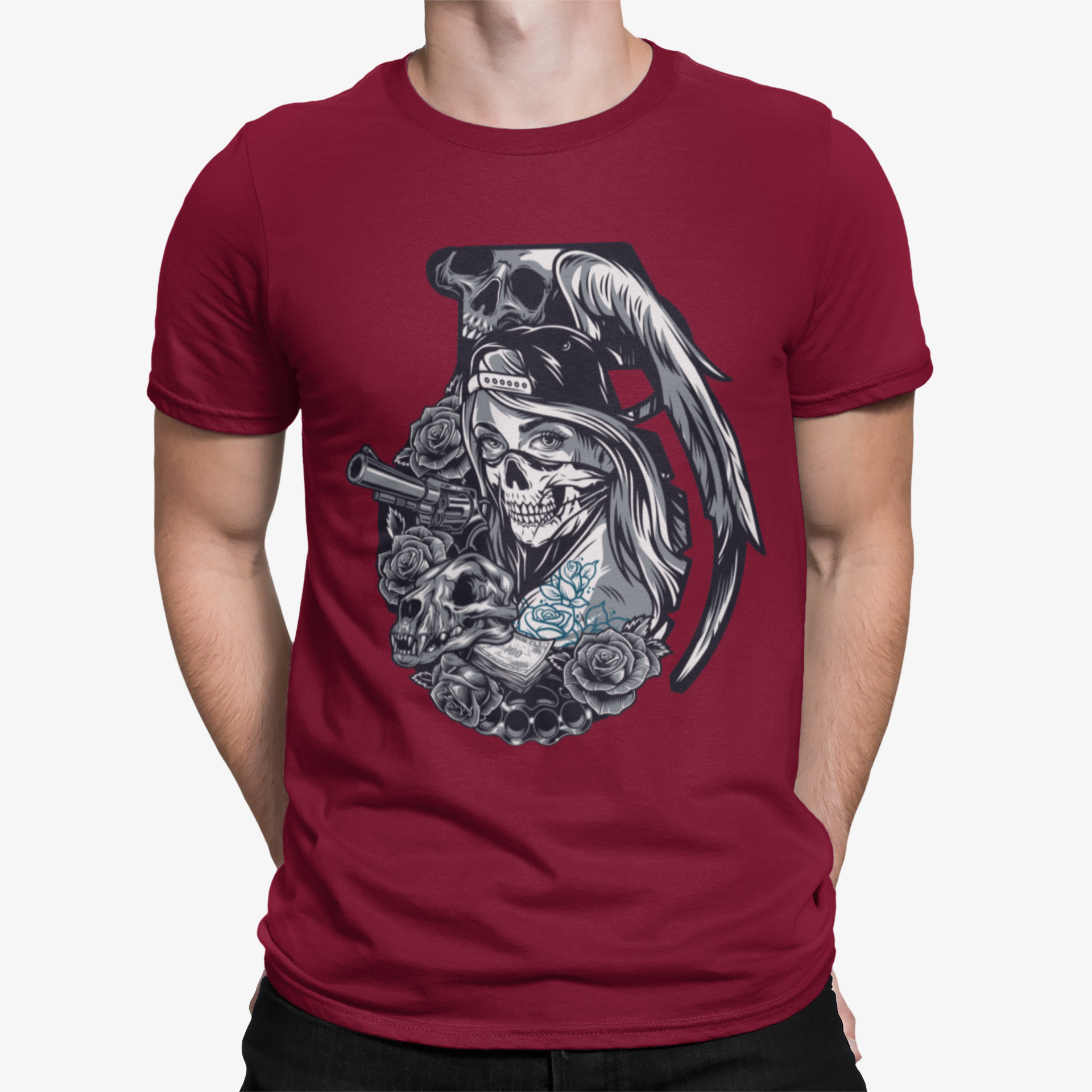 Camiseta Calaveras Aladas