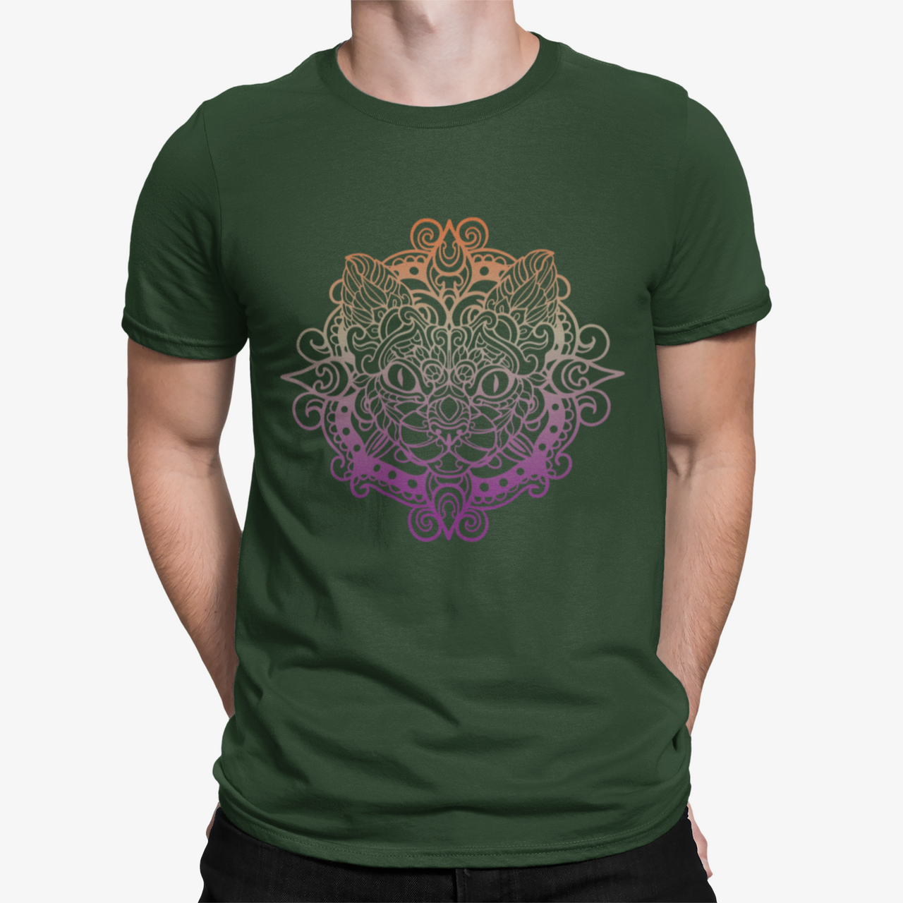 Camiseta Cat Mandala