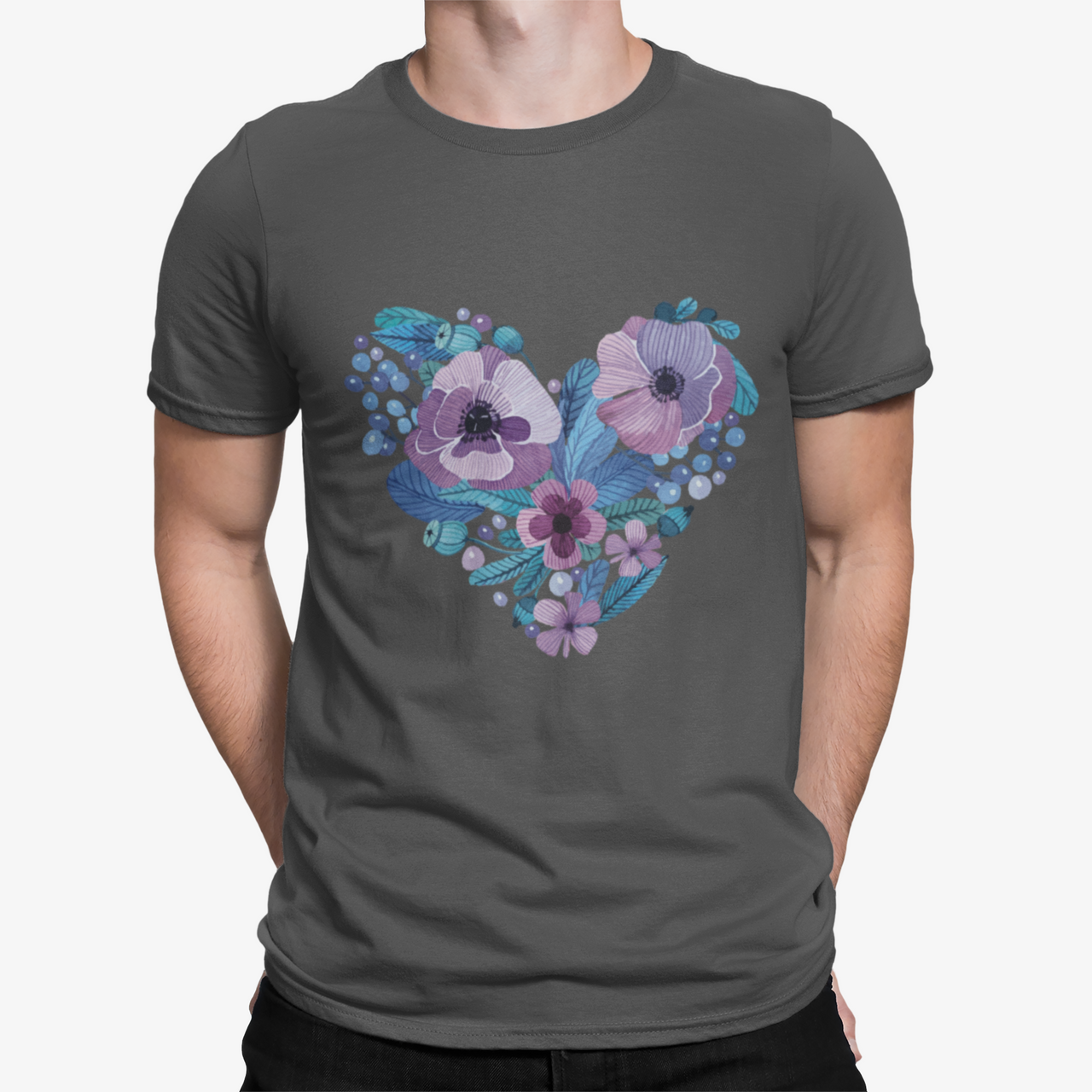 Camiseta Corazón Florido