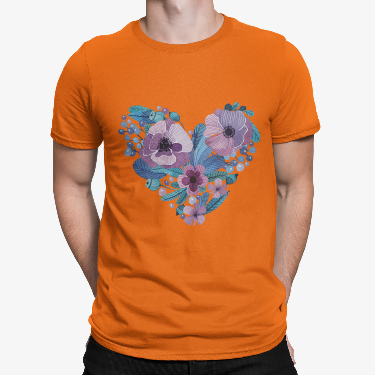 Camiseta Corazón Florido