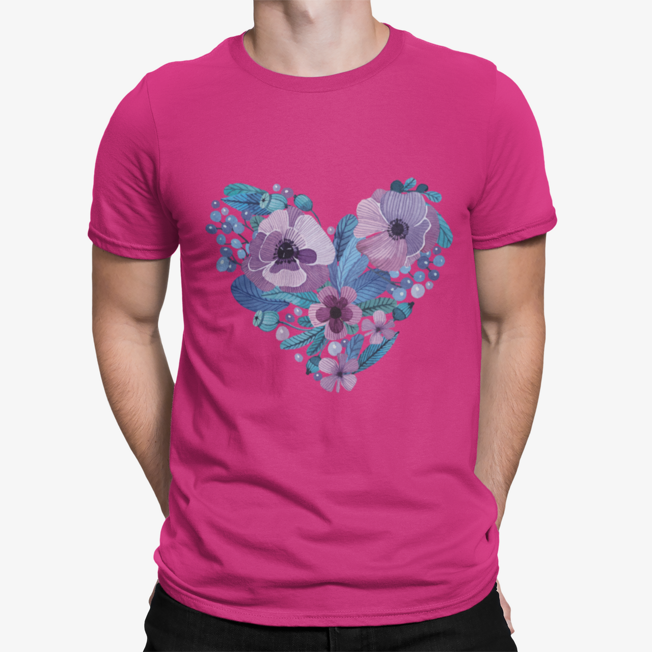 Camiseta Corazón Florido