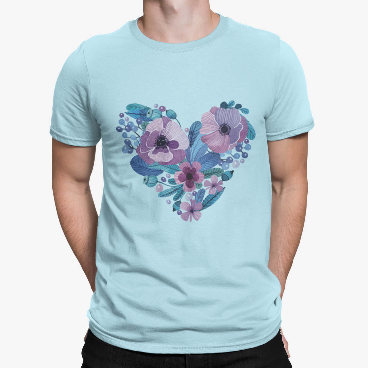 Camiseta Corazón Florido