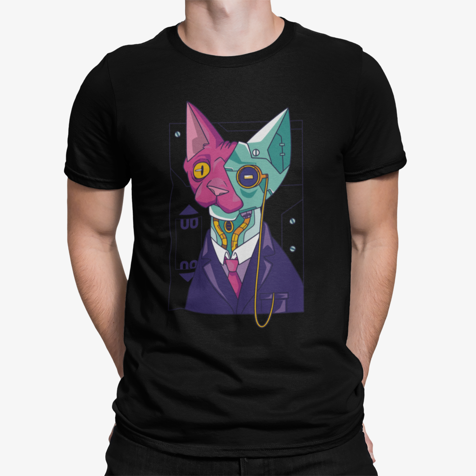 Camiseta Gato Abstracto