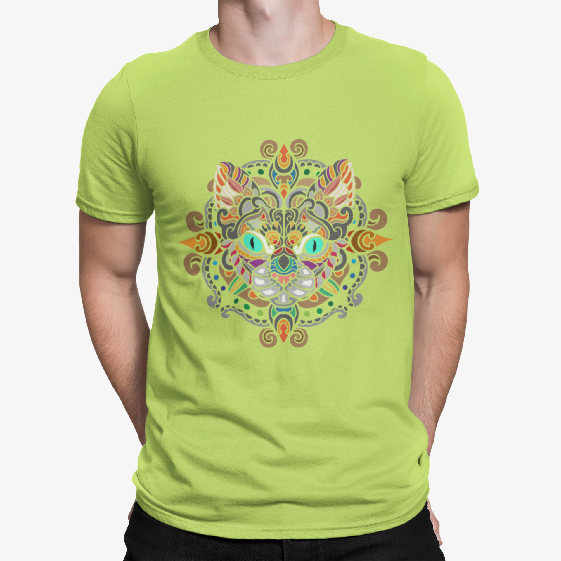 Camiseta Gato Mandala