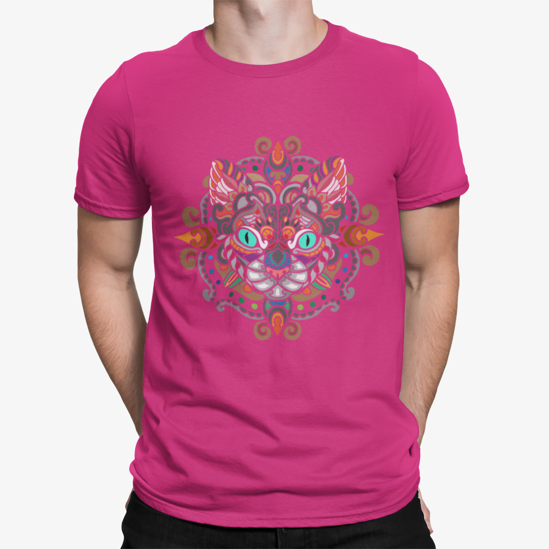 Camiseta Gato Mandala