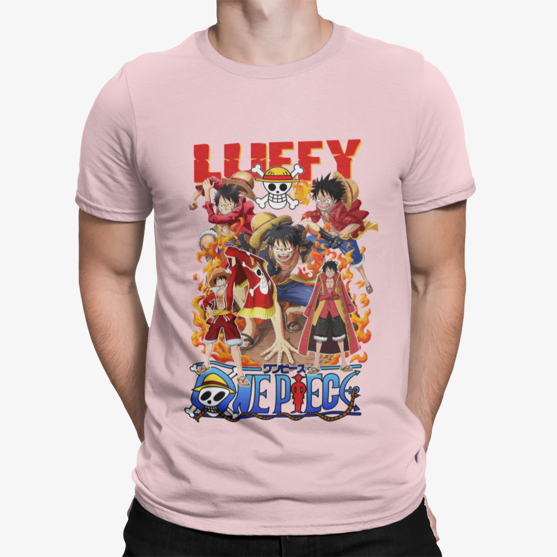 Camiseta Luffy Fire