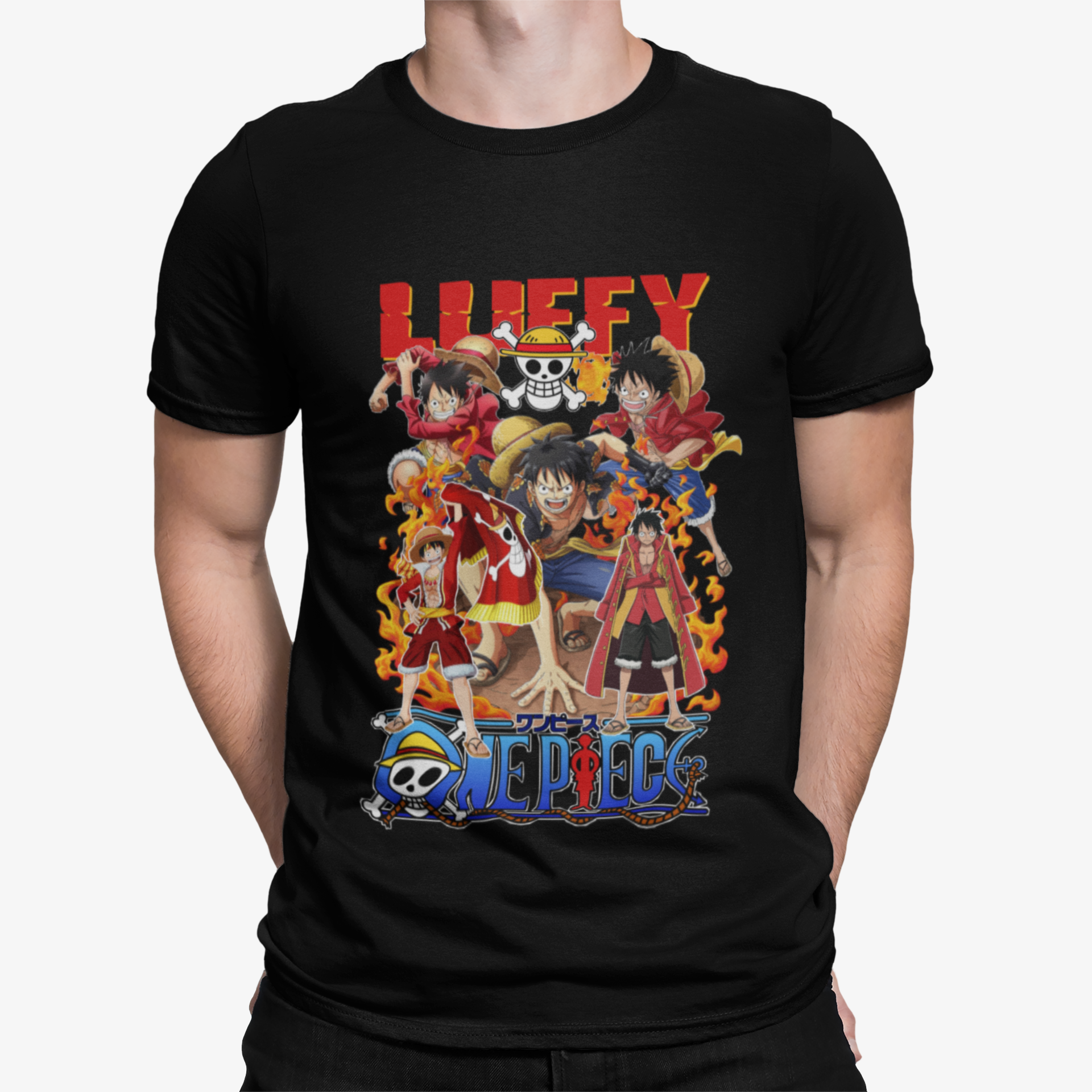 Camiseta Luffy Fire