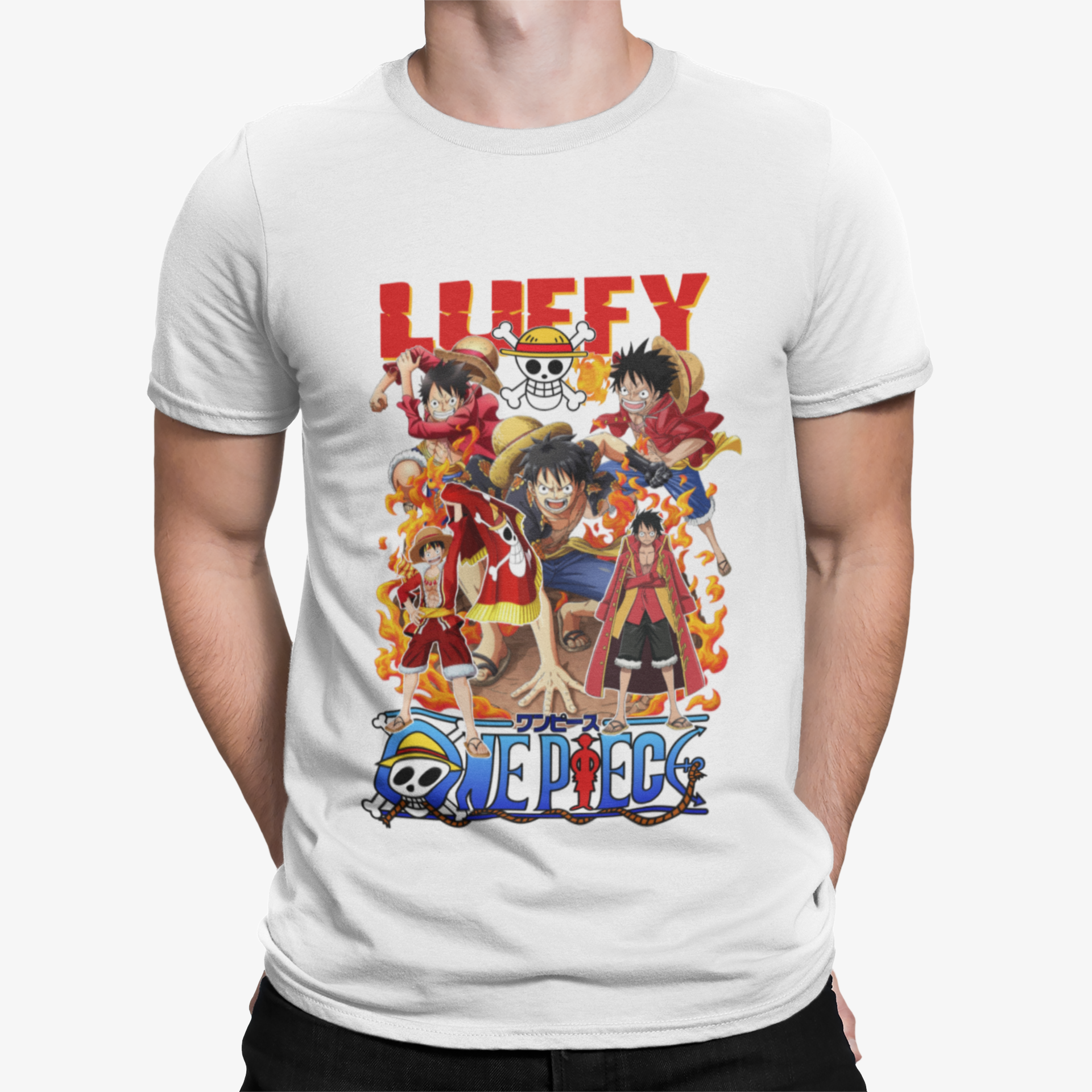 Camiseta Luffy Fire