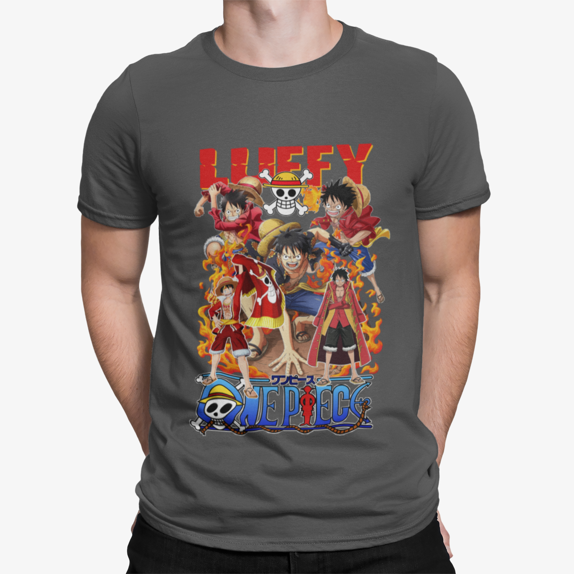 Camiseta Luffy Fire