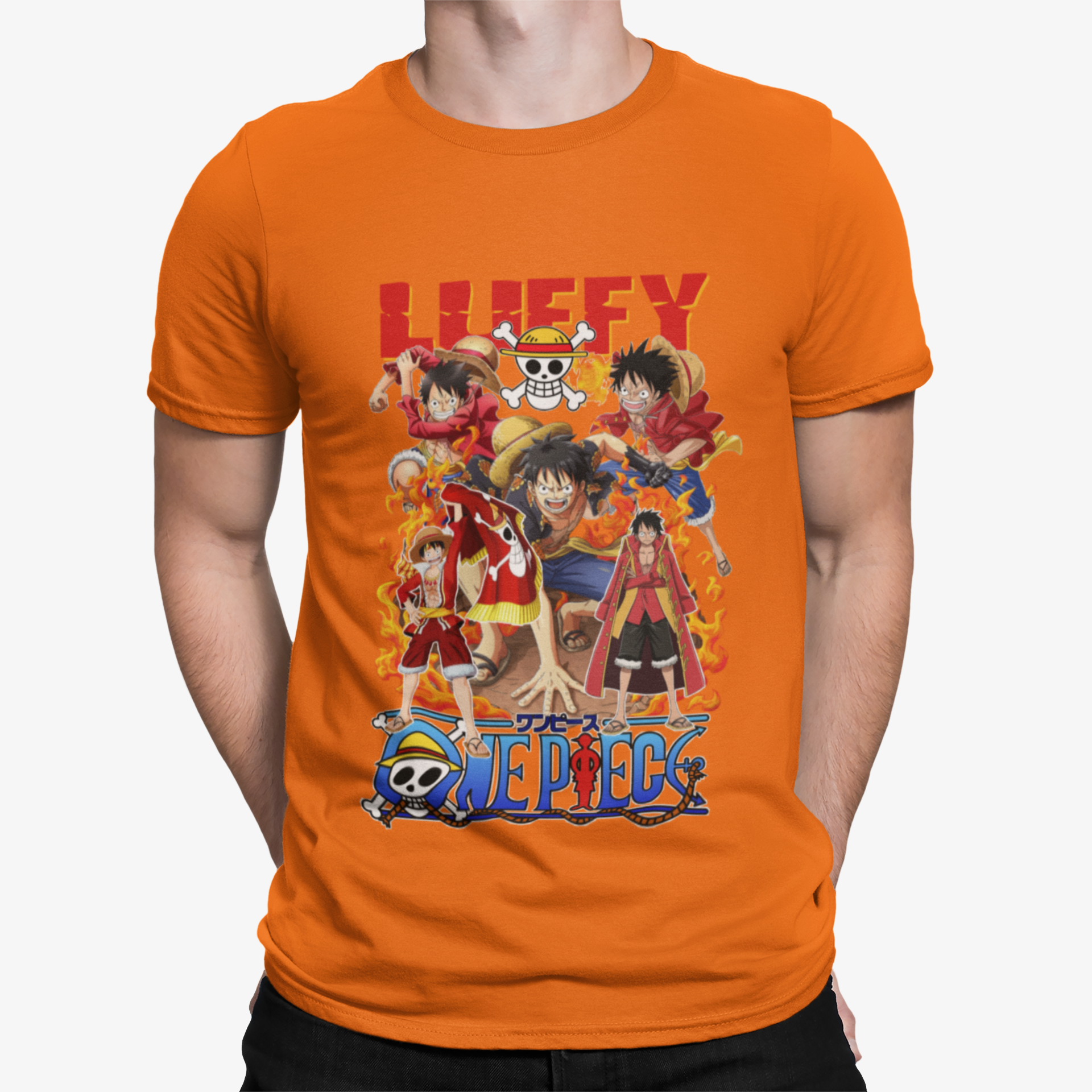 Camiseta Luffy Fire