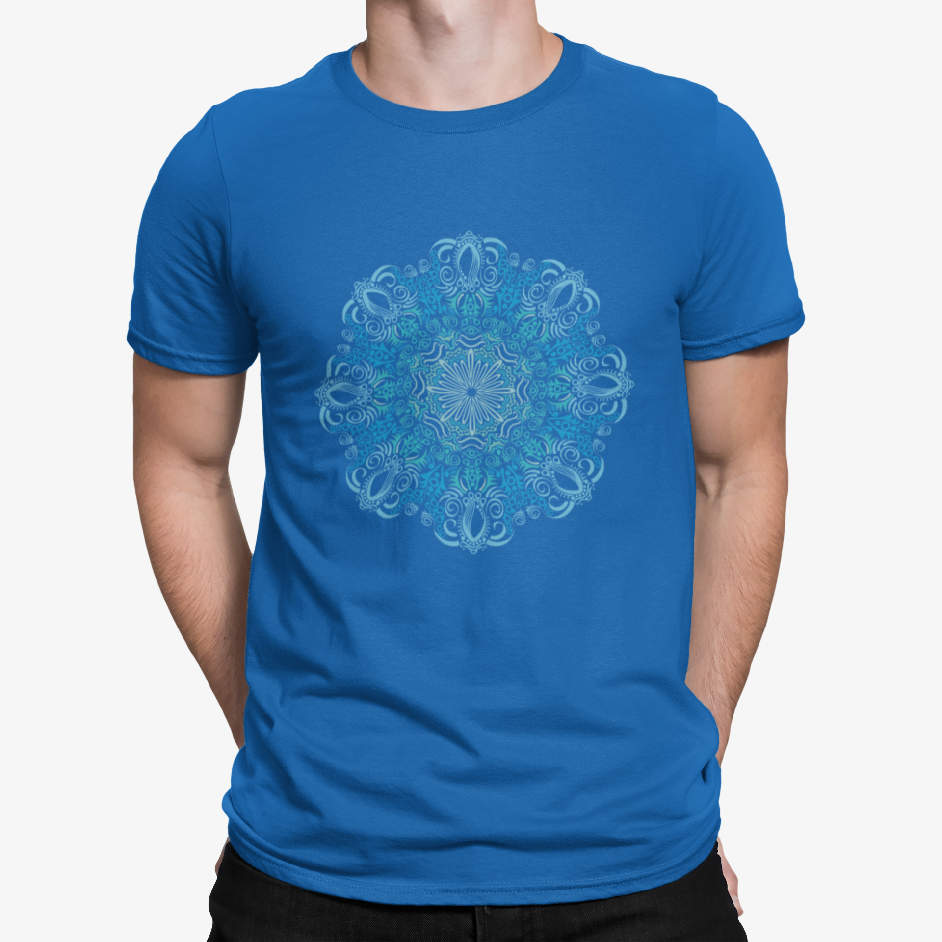 Camiseta Mandala Azul