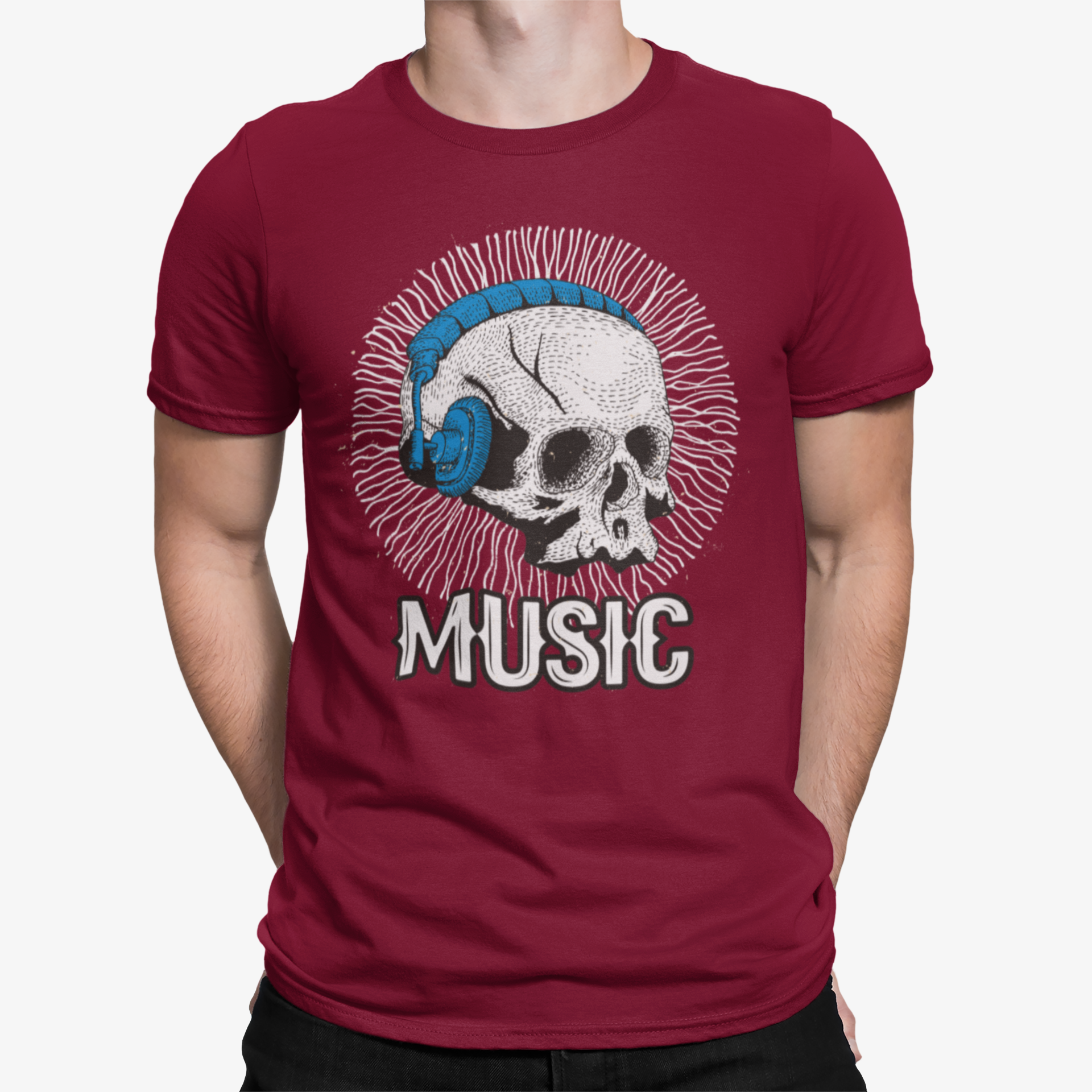 Camiseta Music Skull