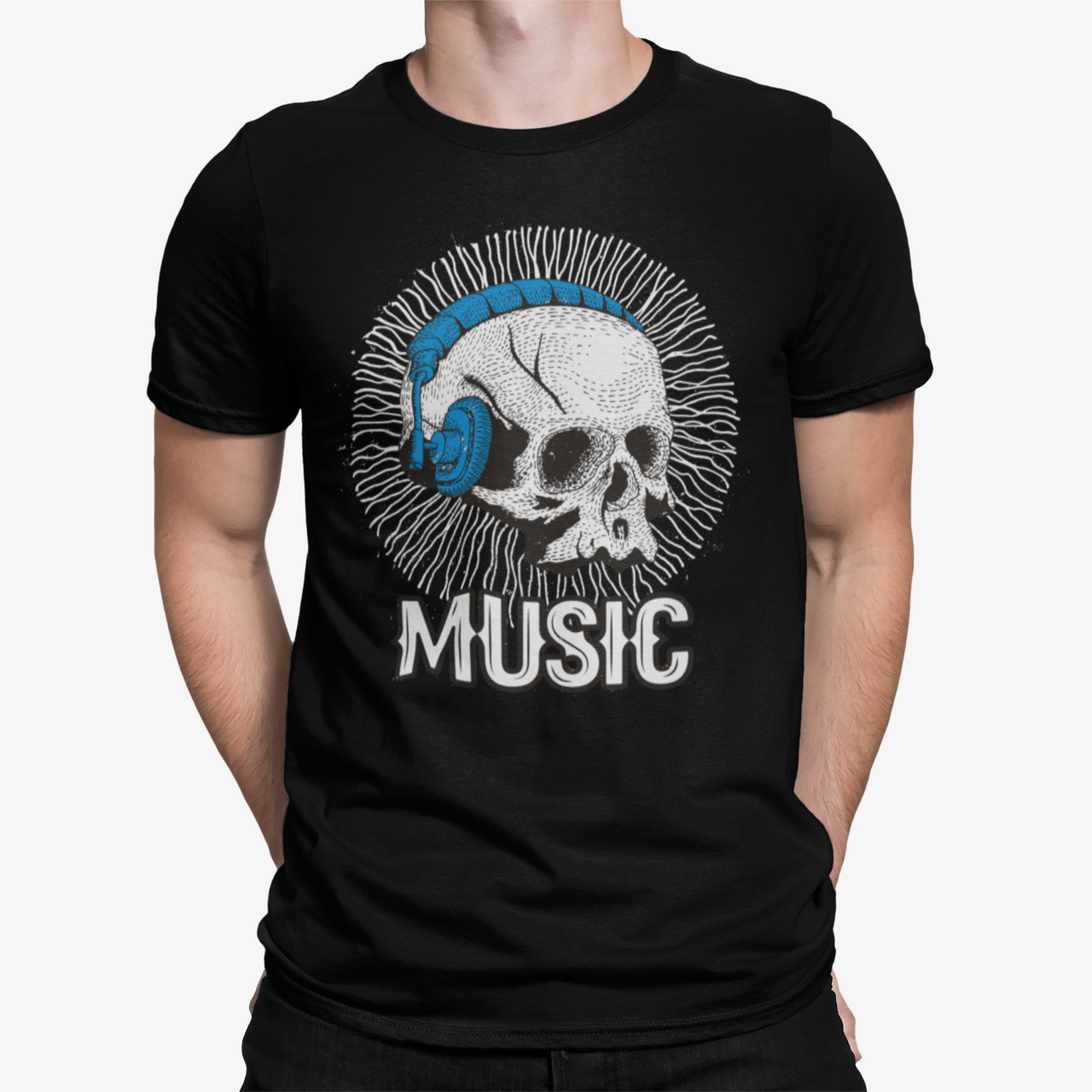 Camiseta Music Skull