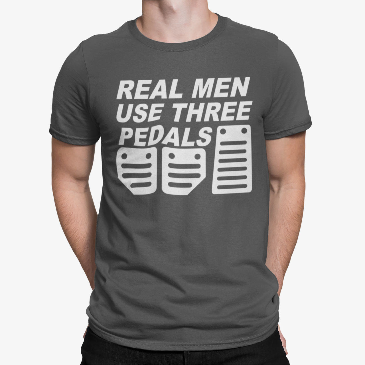 Camiseta Real Men Use Three Pedals