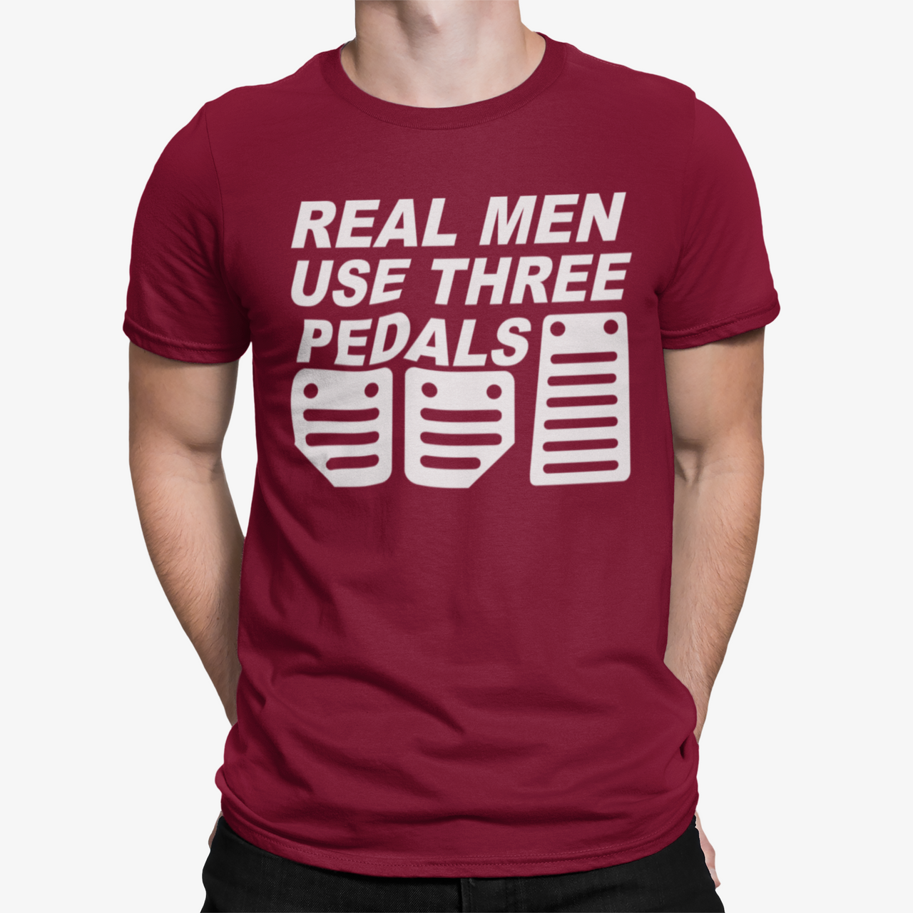 Camiseta Real Men Use Three Pedals