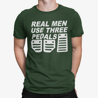 Thumbnail for Camiseta Real Men Use Three Pedals