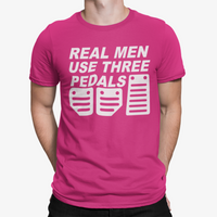 Thumbnail for Camiseta Real Men Use Three Pedals