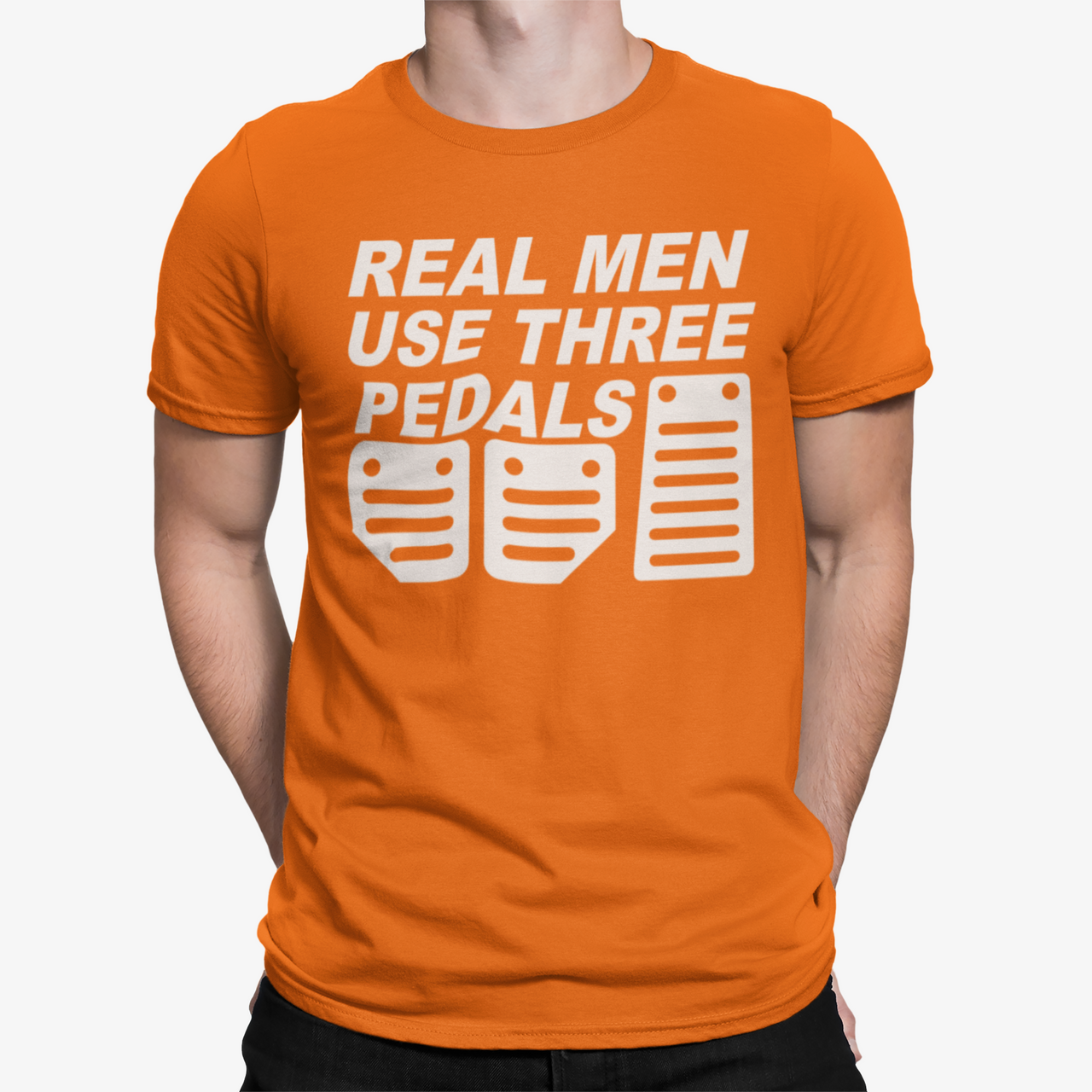 Camiseta Real Men Use Three Pedals