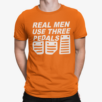 Thumbnail for Camiseta Real Men Use Three Pedals